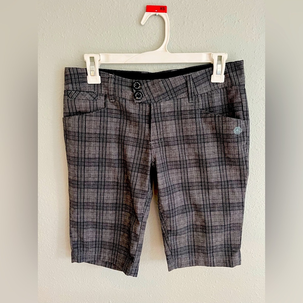 Element Y2K- knee length skater shorts.
